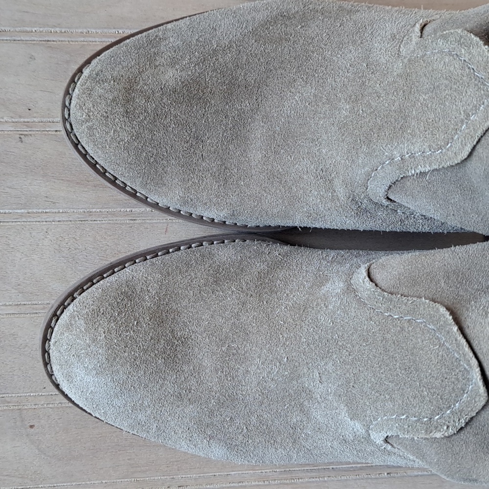 Carlos Santana Leighton Floppy Slouchy Short Heel Suede Leather Ankle Booties - Picture 3 of 12